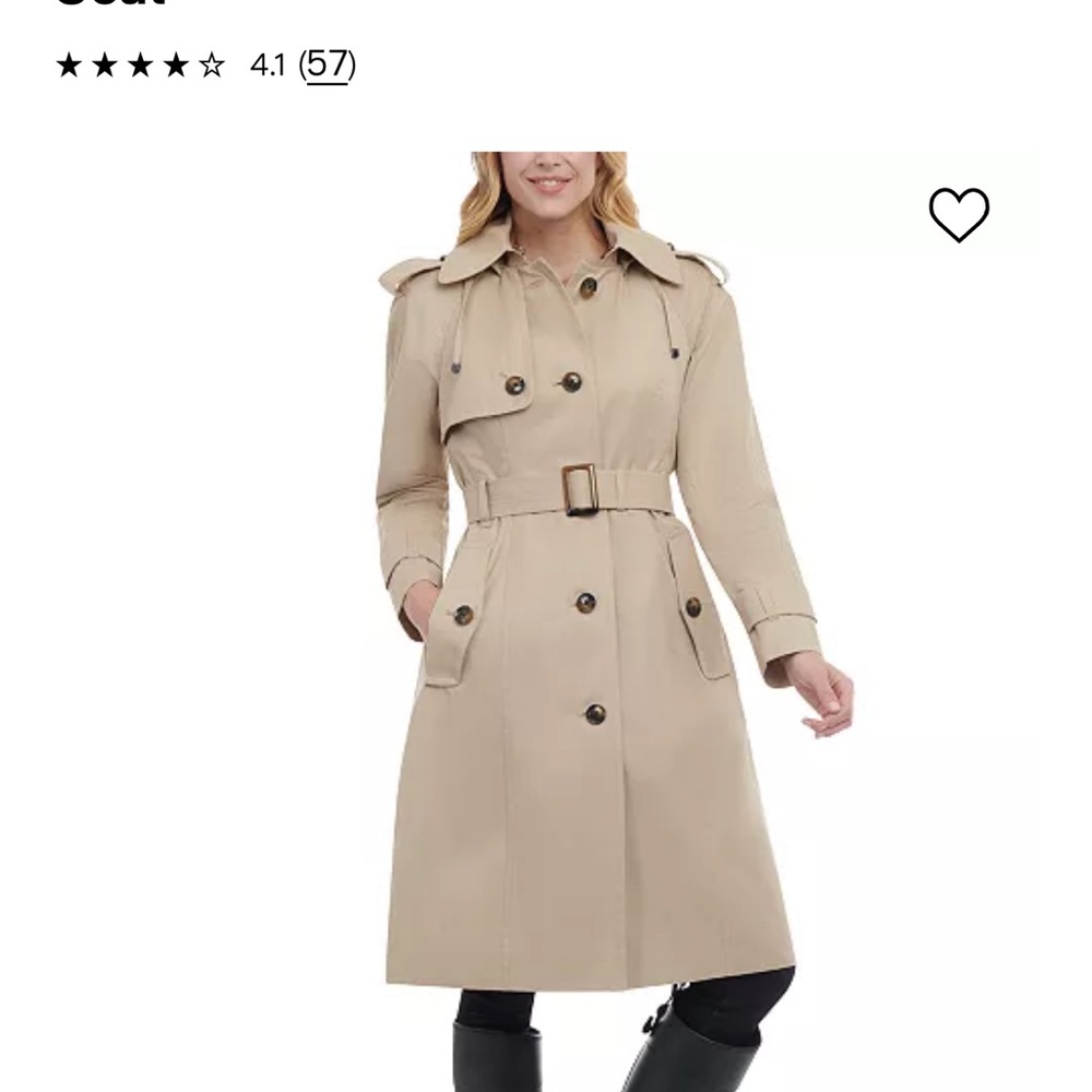 London Fog Short Trench w/ Hood